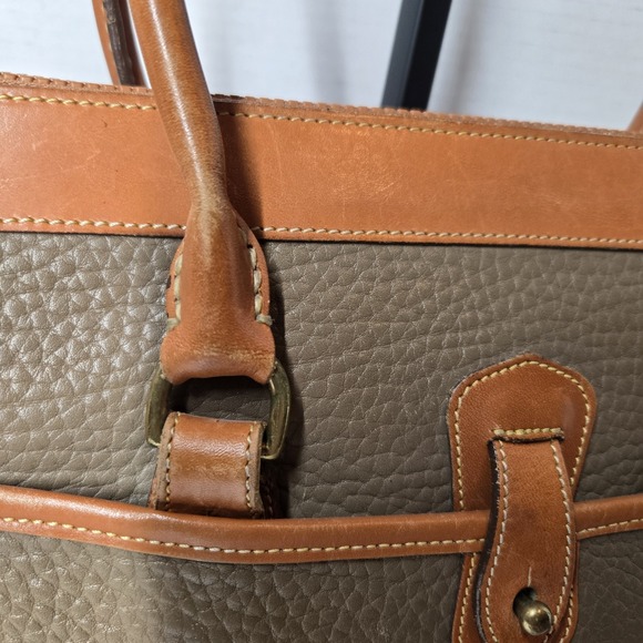 VTG DOONEY AND BOURKE TOP HANDLE SATCHEL ALL WEATHER Pebbled LEATHER Crossbody - Picture 8 of 15